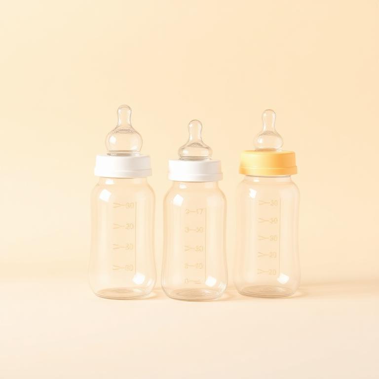 Glass Feeding Bottles Set